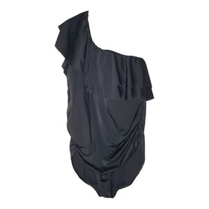 Cacique Collection Onepiece One Shoulder Ruffle Rouched Slimming Panel Modest 26